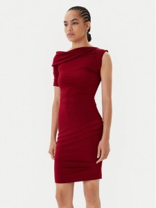 Guess Sukienka koktajlowa W5BK71 KCVG2 Bordowy Slim Fit