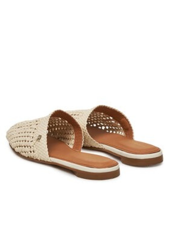 Tommy Hilfiger Klapki Crochet Mule FW0FW08413 Écru