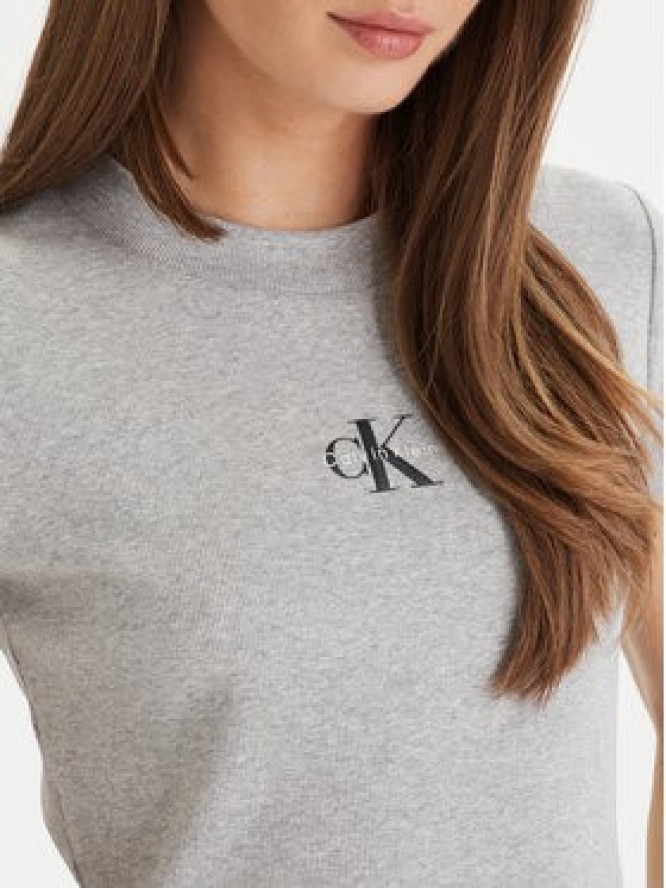Calvin Klein Jeans T-Shirt LV047AB802 Szary Regular Fit