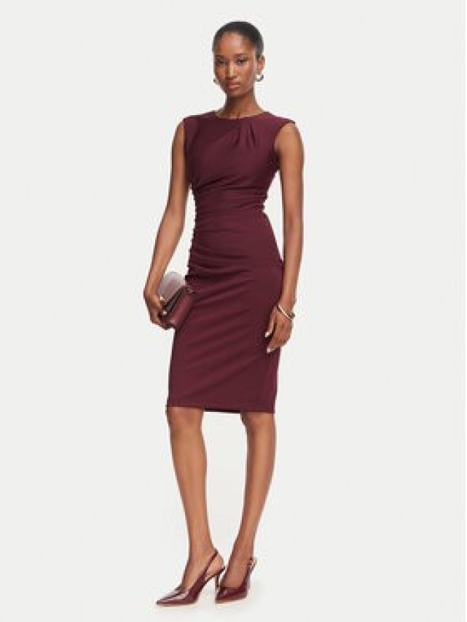 Rinascimento Sukienka koktajlowa CFC0130273003 Bordowy Slim Fit