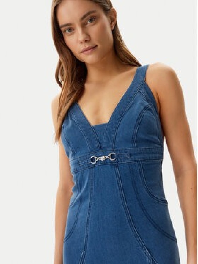 Guess Sukienka jeansowa W5GK75 D5LK0 Niebieski Regular Fit