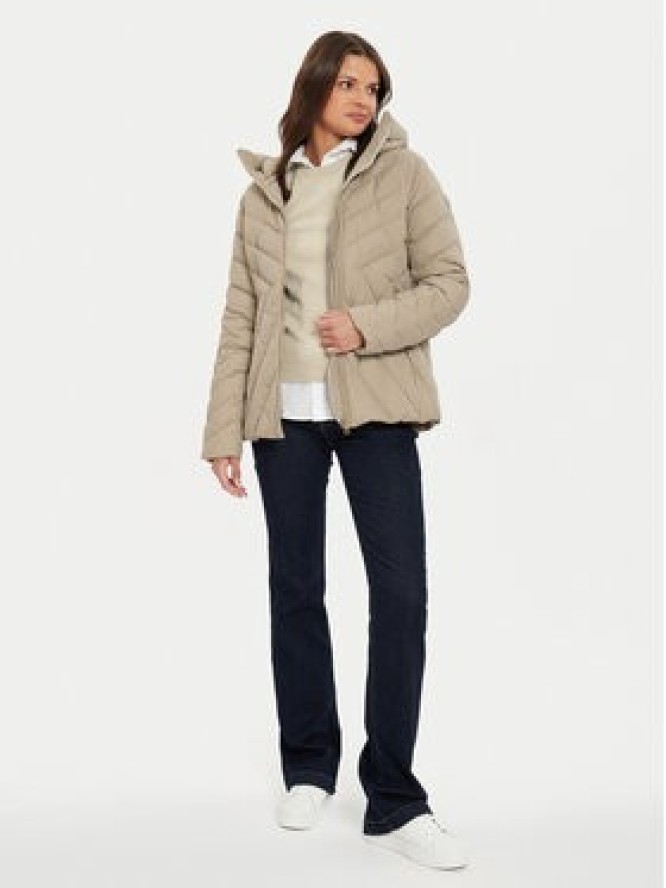 Tommy Hilfiger Kurtka puchowa Chevron WW0WW42623 Beżowy Regular Fit