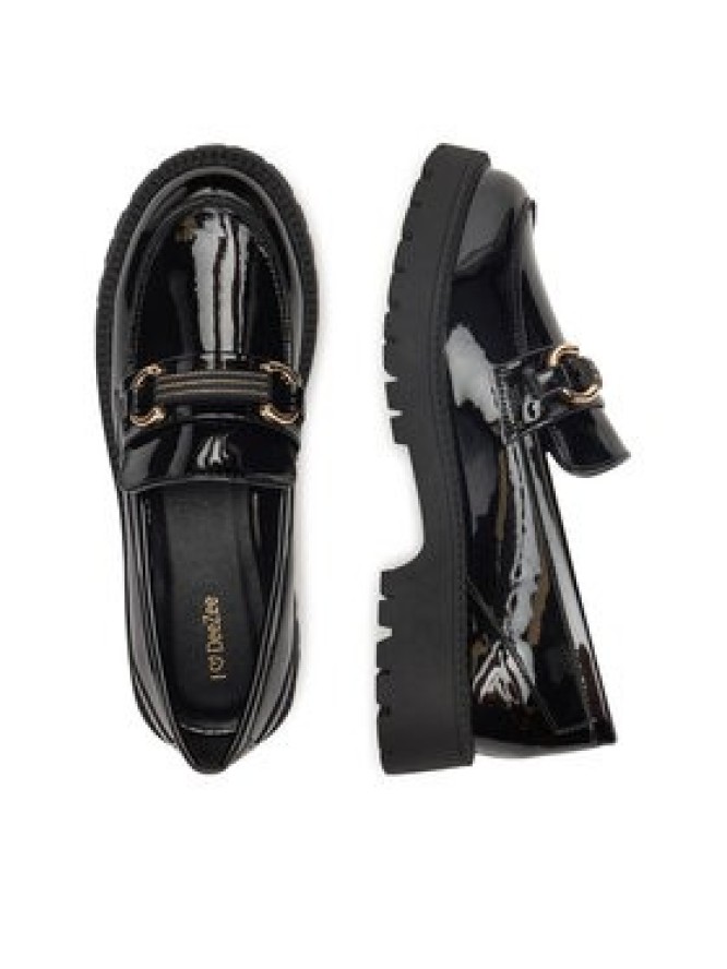 DeeZee Loafersy 23038T235 Czarny