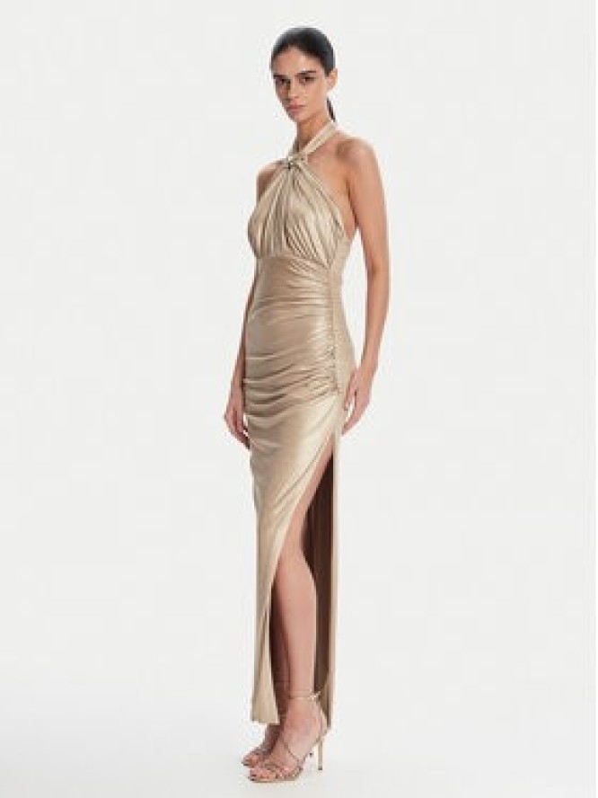 Fracomina Sukienka wieczorowa FQ25SD3002W798T4 Złoty Slim Fit