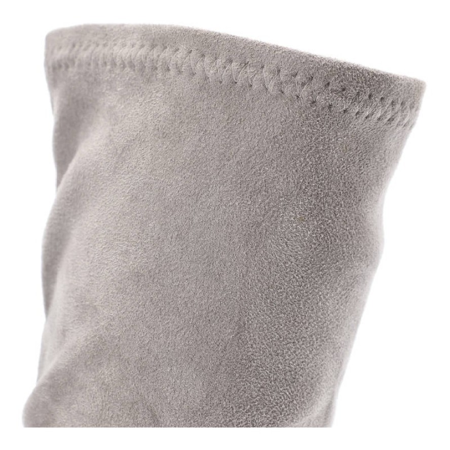 Szare Botki Neścior Stylowe Buty Damskie