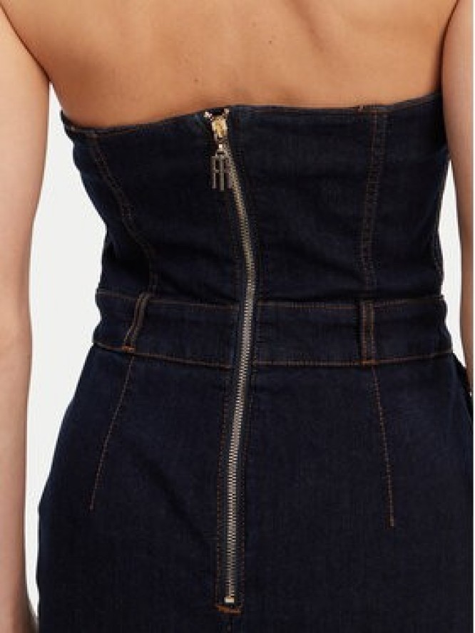 Fracomina Sukienka jeansowa FR25SD4010D46093 Granatowy Slim Fit