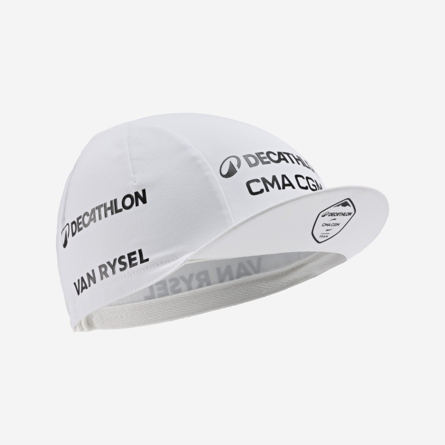 Czapka z daszkiem rowerowa szosowa Van Rysel oficjalna DECATHLON CMA CGM