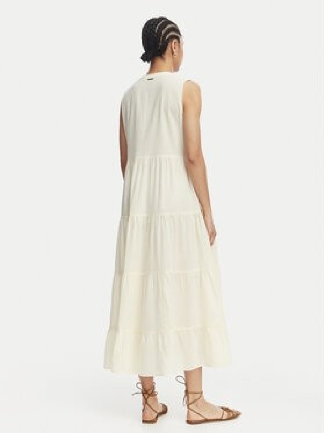 LOLA CASADEMUNT Sukienka letnia LS2616006 Kremowy Relaxed Fit