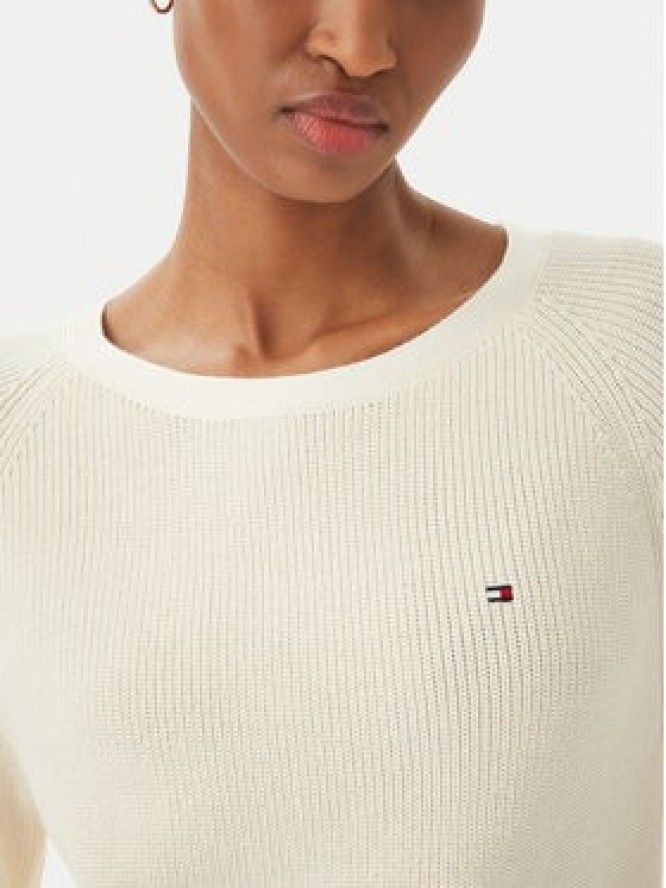 Tommy Hilfiger Sweter WW0WW44975 Écru Regular Fit