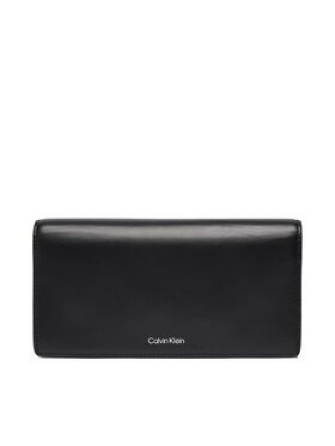 Calvin Klein Portfel Emblem Hw Long Bifold LV04F1098G Czarny