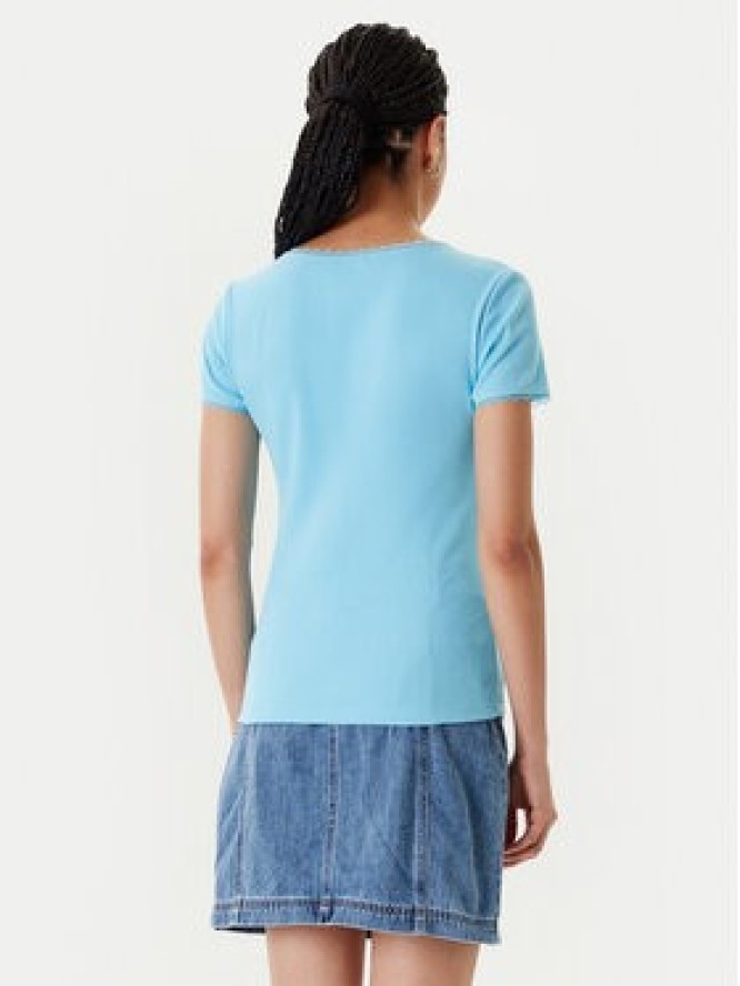 Morgan T-Shirt 232-DLUBI Turkusowy Slim Fit