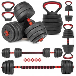 Hantle regulowane 6w1 sztanga kettlebell pompki Sapphire SG-1120K 2x20kg
