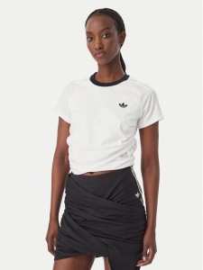 adidas T-Shirt Adiluna Season 2 X Jennie Layered LD4968 Biały Regular Fit