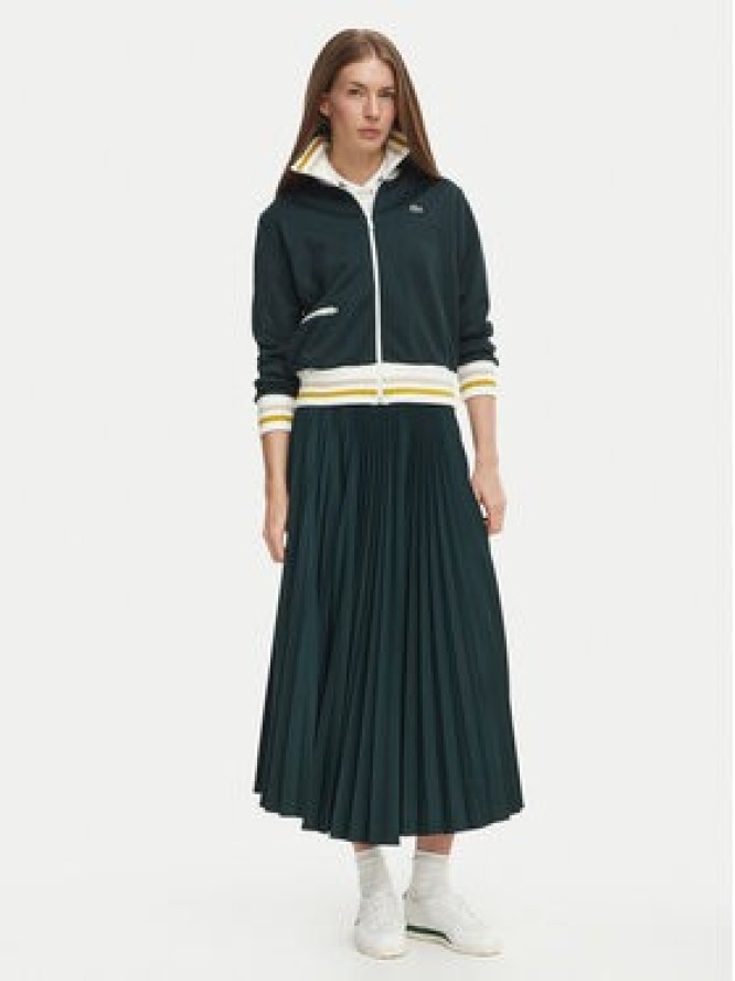 Lacoste Bluza SF5252 Zielony ciemny Regular Fit