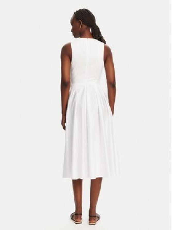 Elisabetta Franchi Sukienka koktajlowa ABT5252E2 100 Biały Regular Fit