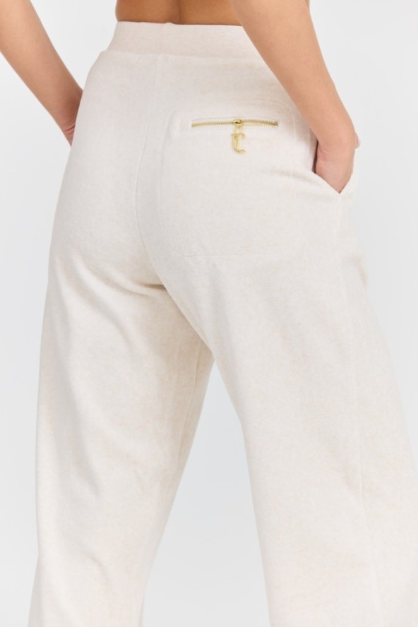 JUICY COUTURE Damskie beżowe spodnie dresowe Davidson Gold, Rozmiar XS