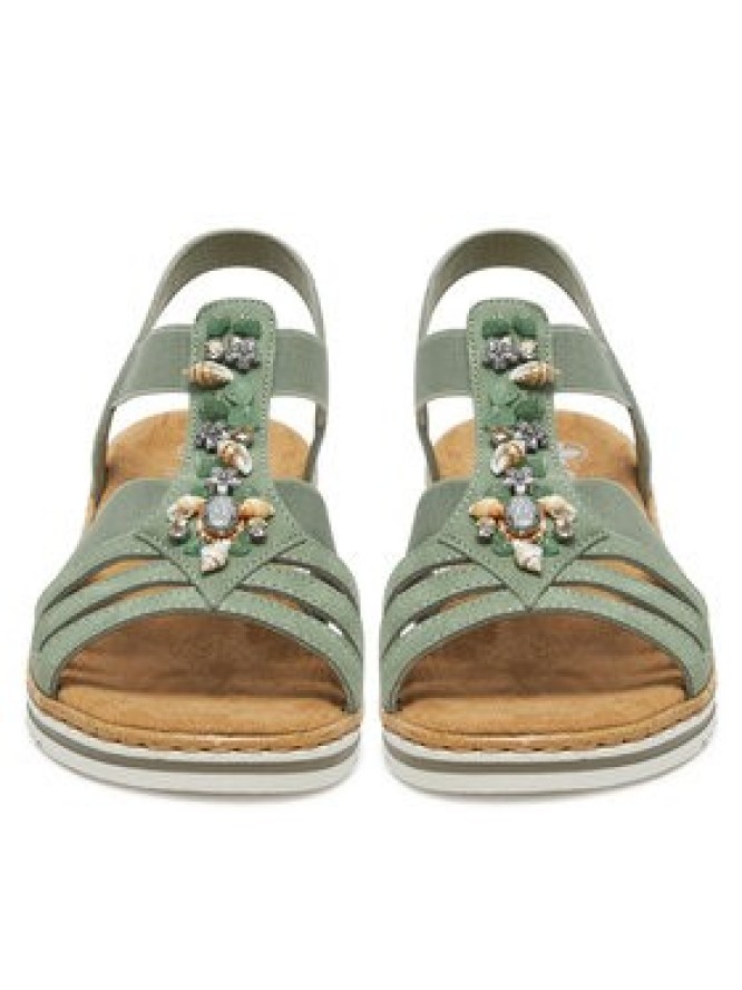 Rieker Sandały V0649-52 Zielony