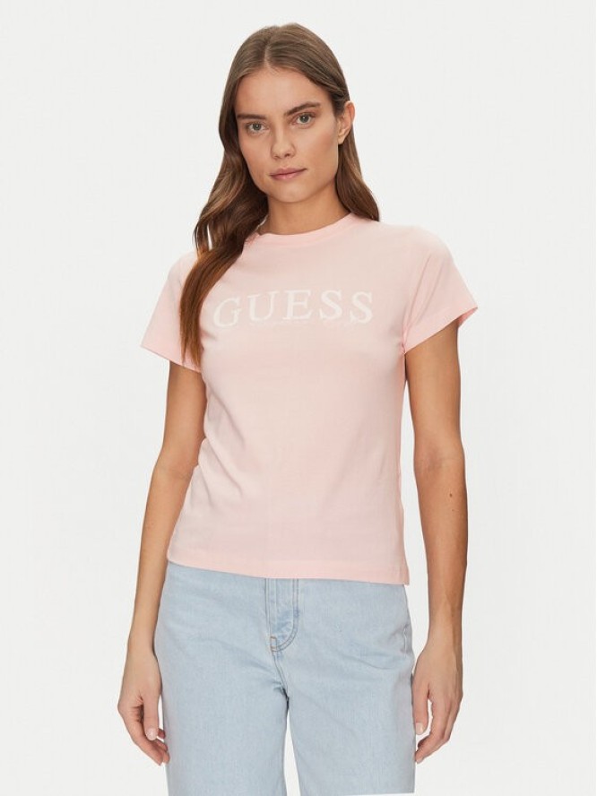 Guess T-Shirt V5GI15 J1314 Różowy Shirt Fit