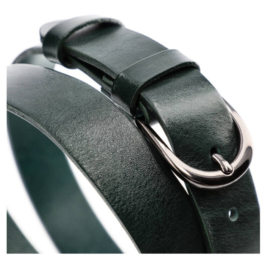 Zielony Skórzany Pasek Damski Armodo