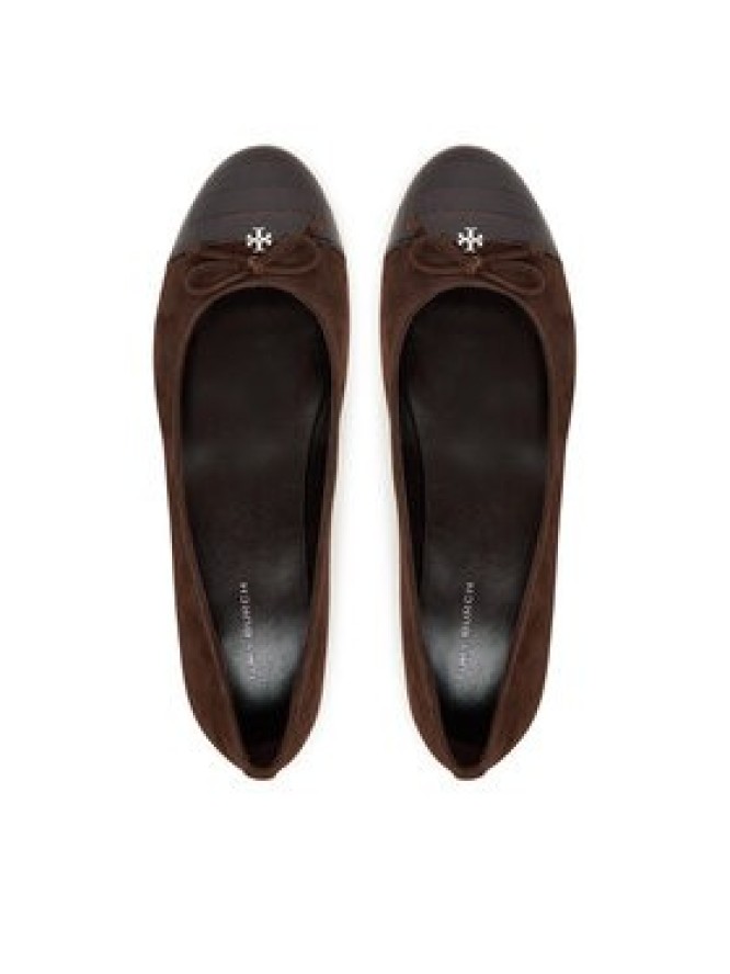 Tory Burch Baleriny Cap-Toe Ballet 169866 Brązowy