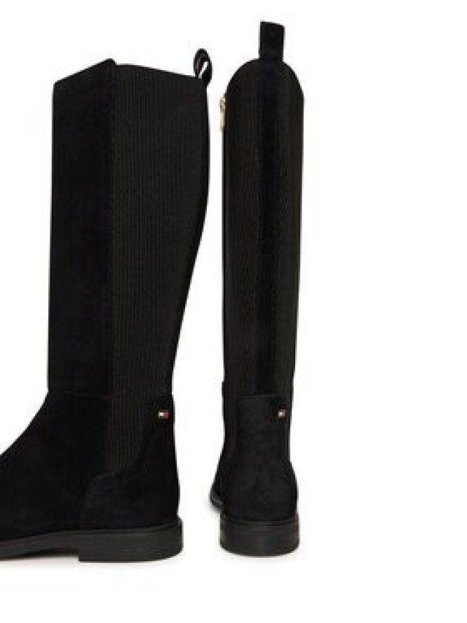 Tommy Hilfiger Kozaki Flag FW0FW08779 Czarny