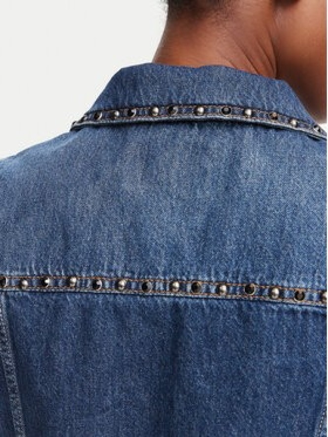 Guess Kamizelka W6YN06 D1344 Niebieski Regular Fit