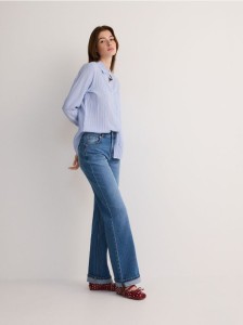 Koszula regular z wiskozy - jasnoniebieski