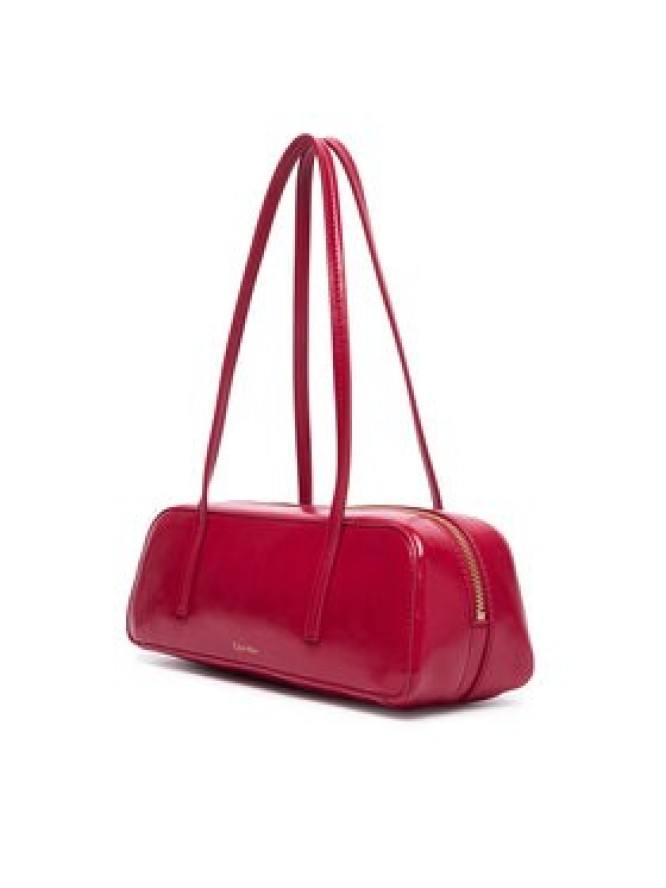 Calvin Klein Torebka Foil Logo Glossy Bauletto LV04F3638G Czerwony
