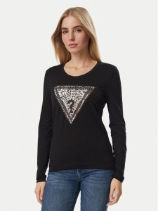 Guess Bluzka W6BI57 K7387 Czarny Regular Fit