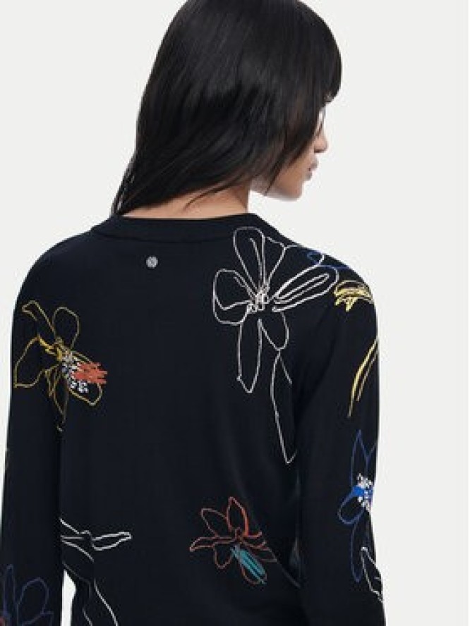Desigual Sweter Arty 25WWJF33 Czarny Regular Fit