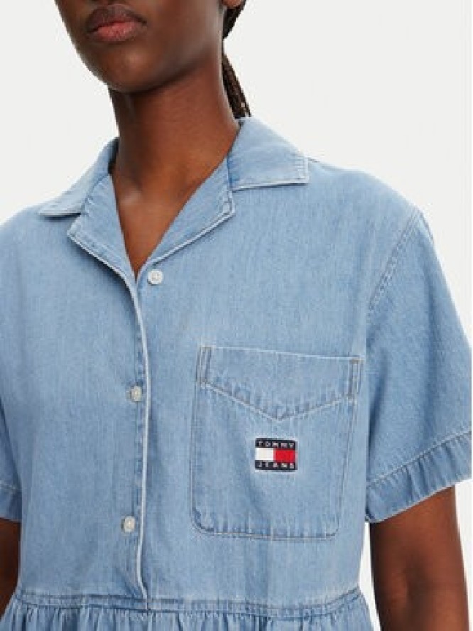 Tommy Jeans Sukienka jeansowa DW0DW20372 Niebieski Relaxed Fit