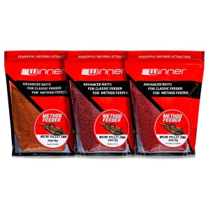 Pellet do Method /Feeder Winner 2mm/1kg / Zestaw Owocowy 4 szt