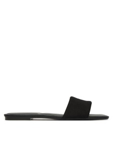 Calvin Klein Klapki Square Flat Sndl Canvas Hw HW0HW03129 Czarny