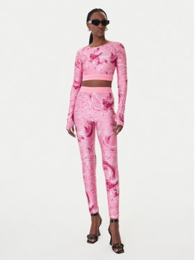 Versace Jeans Couture Legginsy 80HAC101 JS532 Fioletowy Slim Fit