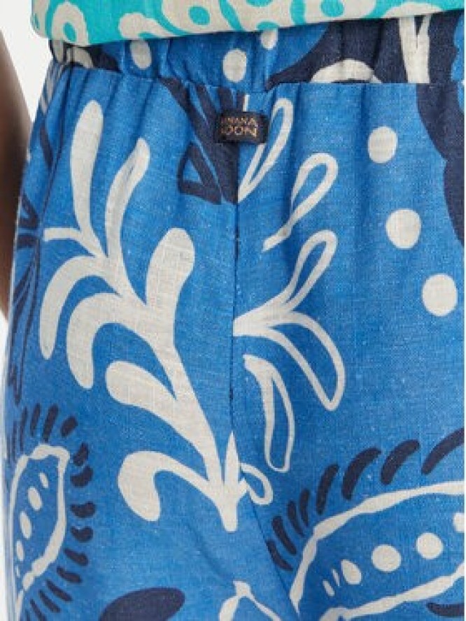 Banana Moon Spodnie materiałowe Alcaniz Cleariv MYY56 Błękitny Regular Fit