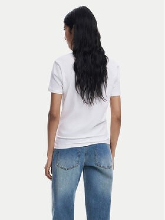 Desigual T-Shirt Amber 25WWTK07 Biały Regular Fit