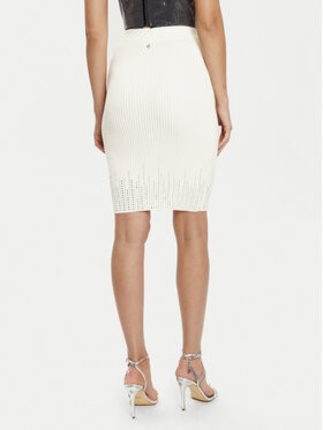 Guess Spódnica ołówkowa W5RD83 Z2Y50 Écru Slim Fit