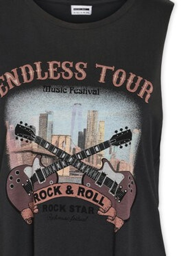 Noisy May Top Max 27034418 Szary Loose Fit