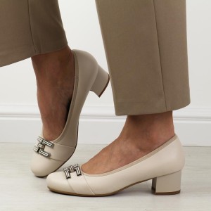 Czółenka wt damskie na obcasie M.Daszyński Sa233-8