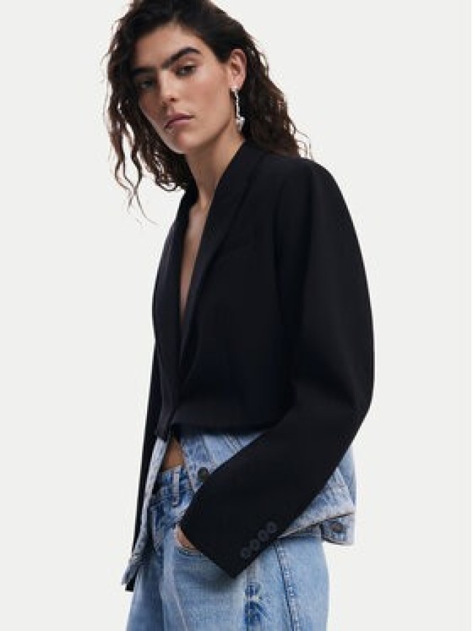 Desigual Marynarka 25SWEW28 Czarny Regular Fit