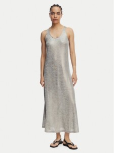 LOLA CASADEMUNT Sukienka codzienna LS2616083 Srebrny Regular Fit