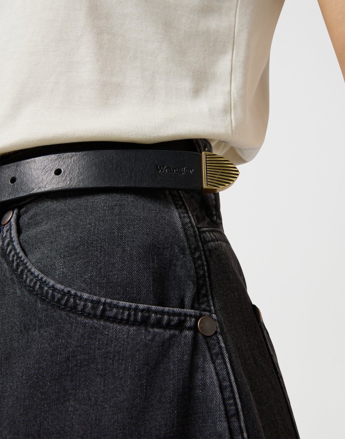 DAMSKI PASEK WRANGLER WESTERN SUN BELT BLACK 112365347