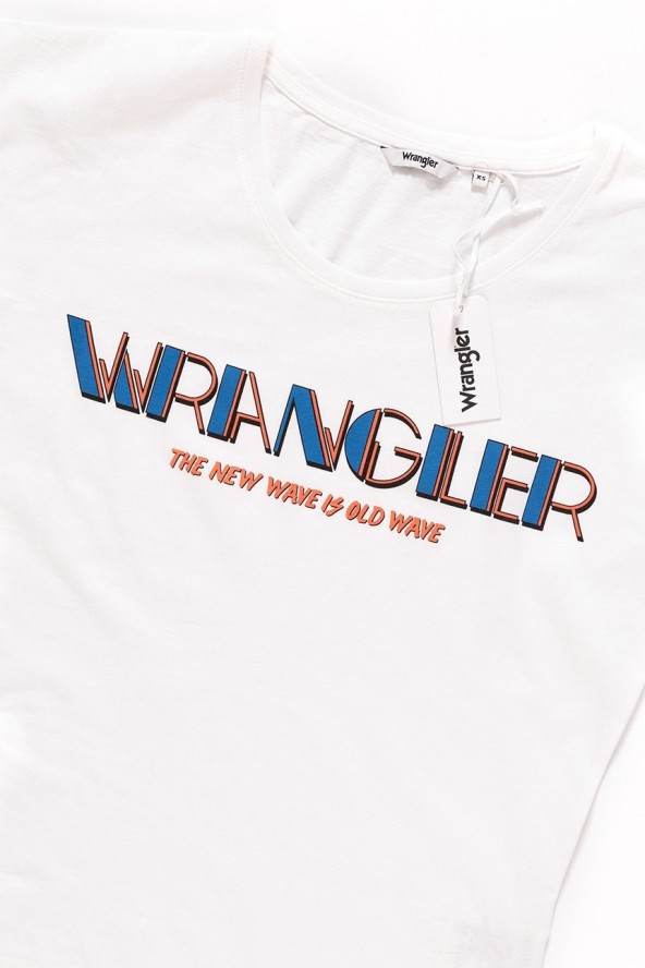 WRANGLER T SHIRT DAMSKI T-SHIRTS SS GRAPHIC OFFWH W7Z02EV02 112132143