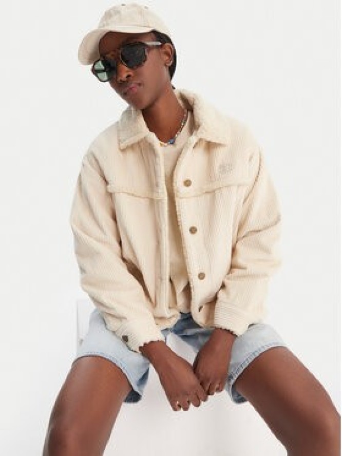 Billabong Kurtka przejściowa Cord In Love EBJJK00163 Écru Regular Fit