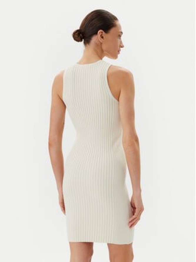 Tommy Jeans Sukienka dzianinowa DW0DW20877 Écru Slim Fit