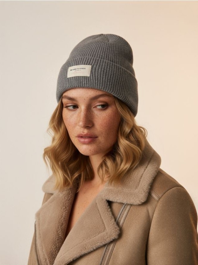 Czapka beanie - szary