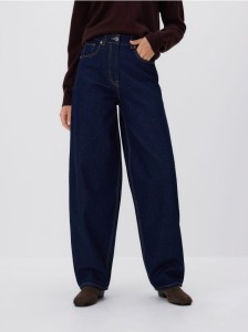 Jeansy balloon fit - granatowy