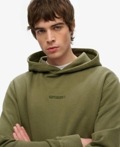 superdry Micro Logo Hoodie z mieszanki bawełny – krój Relaxed