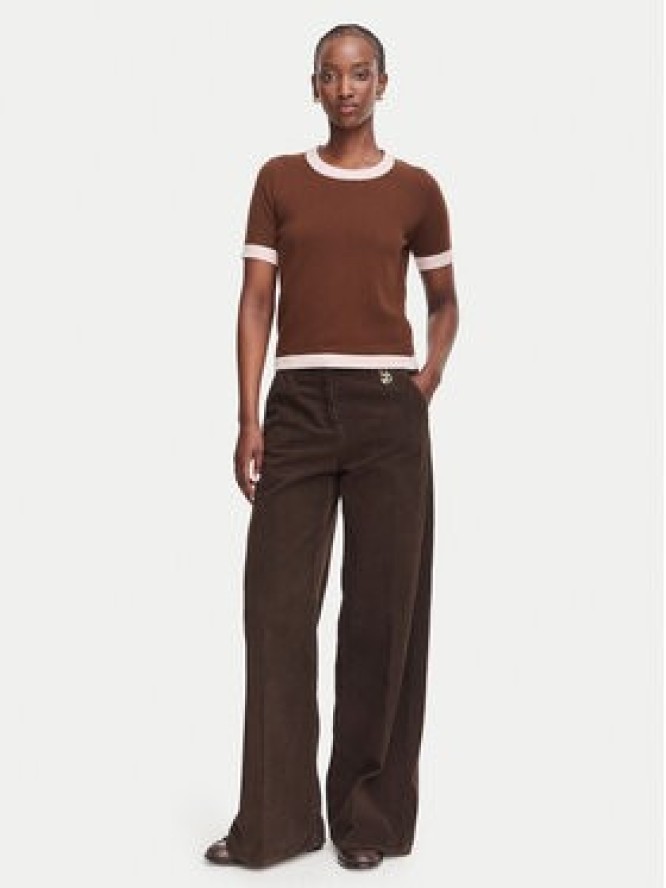 Luisa Spagnoli Sweter Casilda 100505 Brązowy Regular Fit