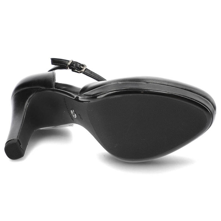 Czarne Sandały Tamaris Eleganckie Damskie Obuwie